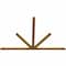 Ekena Millwork Saratoga Rough Sawn Timber Gable Bracket, Western Red Cedar, 108"W x 72"H x 2"D x 4"F, 16/12 Pitch GBW108X72X0204SAR00RWR - alternate 2